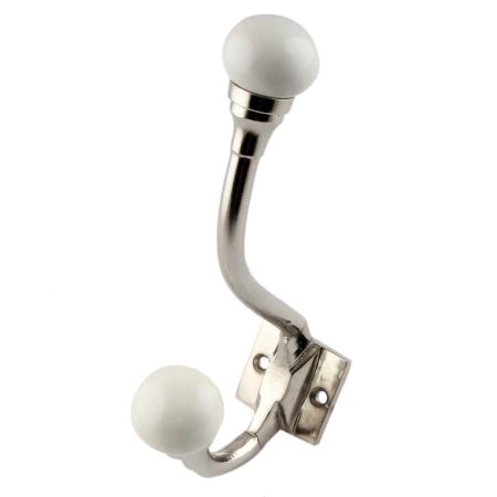Solid Cream Ceramic Iron Hooks